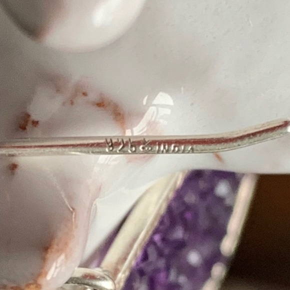 Silpada Amethyst Earrings 925SS - Picture 4 of 5